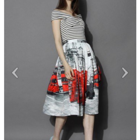 London Pleated Midi Skirt~ BRAND NEW - Picture 3 of 3